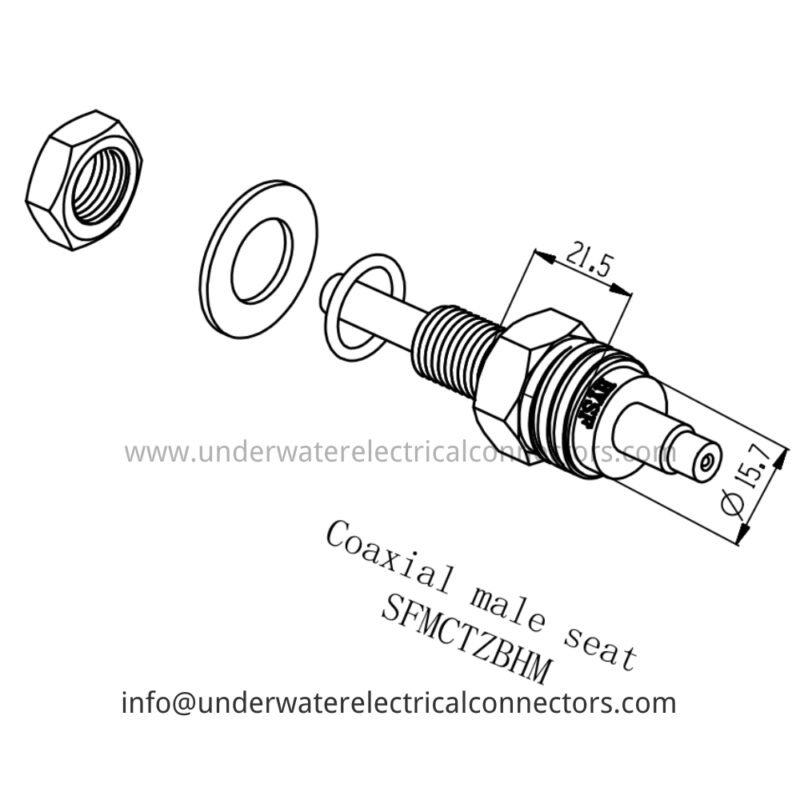 HYSF SFMCTZBHM Micro Coaxial Male Bulkhead Underwater Connector