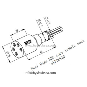5 Pin Female Open Face Wet Mate Connector