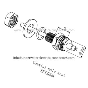 HYSF SFTZBHM Coaxial 50-5 Male Bulkhead Underwater Connector