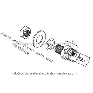 Round Small 2 Core Male Bulkhead Connector