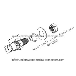 Round Small 4 Core Female Bulkhead Connector