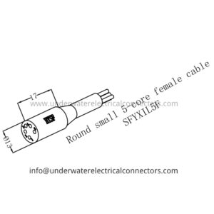 Round Small 5 Core Female Inline Connector