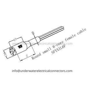 Round Small 6 Core Female Inline Connector