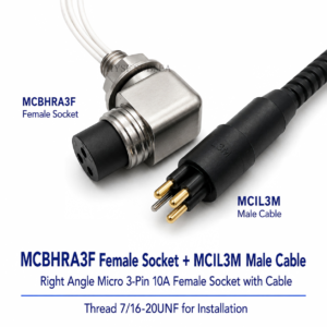 HYSF MCILRA3M L-угольный миниатюрный круглый 3-контактный мужской подводный коннектор