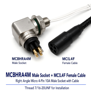 HYSF MCILRA4F L-угольный миниатюрный круглый 4-контактный соединитель с внутренней резьбой под водой