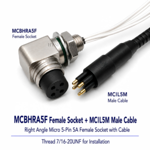 HYSF MCILRA5M L-угольный миниатюрный круглый 5-контактный мужской подводный коннектор