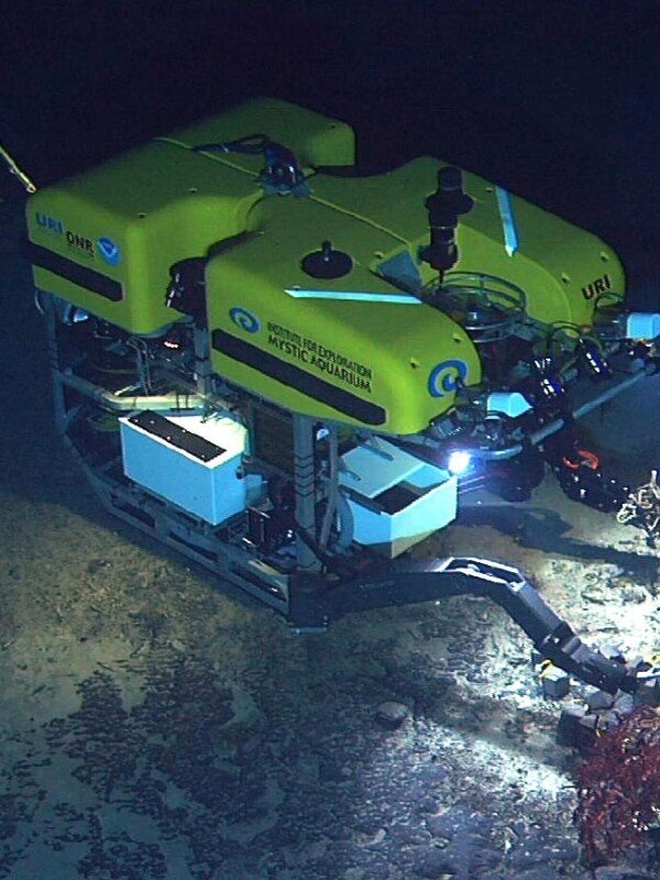 High-density miniature connectors integrated into an ROV electronics pod for deep-sea exploration