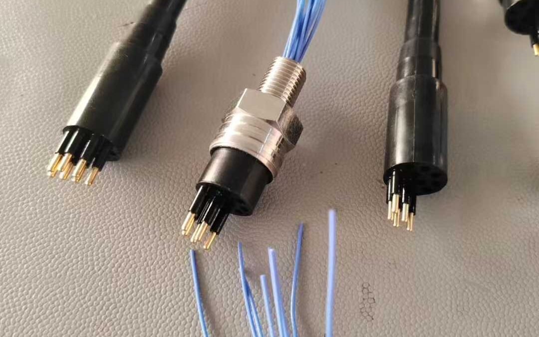 Mini 12-pin underwater connector 22.5mm outer diameter