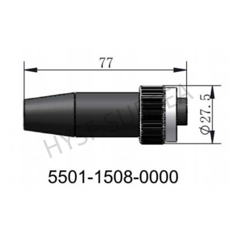 HYSF 5501-1508-0000 Metal Shell Subsea Bulkhead Connector – 15+8 Hybrid Contact, 6000m Depth Rating, 77mm Length, 27.5mm OD