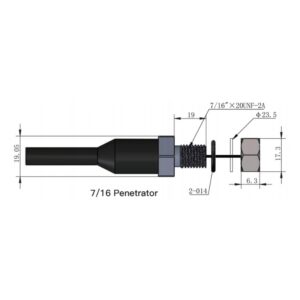 HYSF 7/16 Subsea Penetrator | Underwater Cable Penetrator | 7/16 Bulkhead Feedthrough Connector | Subconn Compatible 7/16 Penetrator