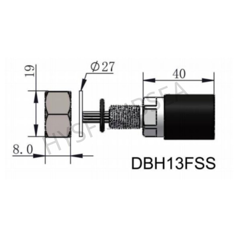 HYSF DBH13FSS Micro Circular Bulkhead Female Connector | 13 Pin Subsea Stainless Steel Bulkhead Receptacle | Underwater Bulkhead Feedthrough Connector | Subconn Compatible Micro Series