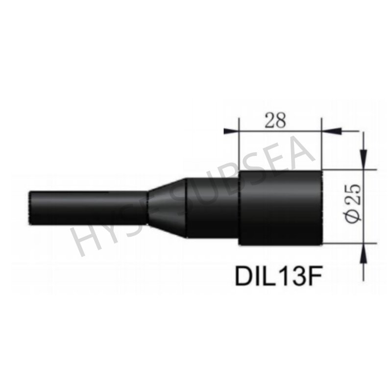 HYSF DIL13F Standard Circular Inline Female Connector | 13 Pin Underwater Inline Connector | Micro Circular Subsea Female Plug | Subconn Compatible Standard Circular Series