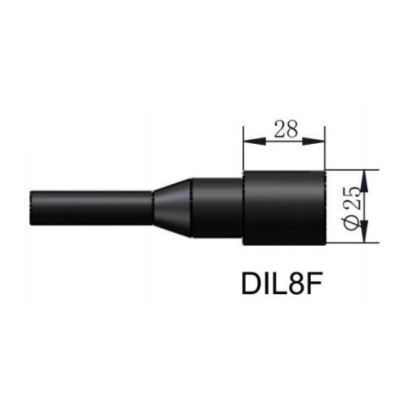 HYSF DIL8F Standard Circular Inline Female Connector | 8 Pin Underwater Inline Connector | Micro Circular Subsea Female Plug | Subconn Compatible Standard Circular Series