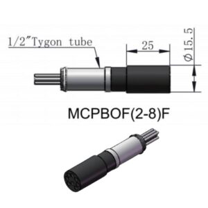 HYSF MCPBOF(2-8)F Oil Filled Micro Circular Female Inline Connector | 2-8 Pin Pressure Balanced Oil Filled Subsea Connector | Underwater Oil-Filled Female Plug | Subconn Compatible Oil Filled Micro Series