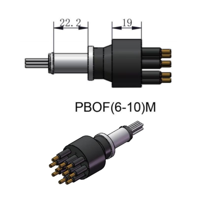 HYSF PBOF(6-10)M Oil Filled Subsea Connector | 6-10 Pin Pressure Balanced Oil Filled Male Inline Connector | Underwater Oil-Filled Male Plug | Subconn Compatible Oil Filled Series