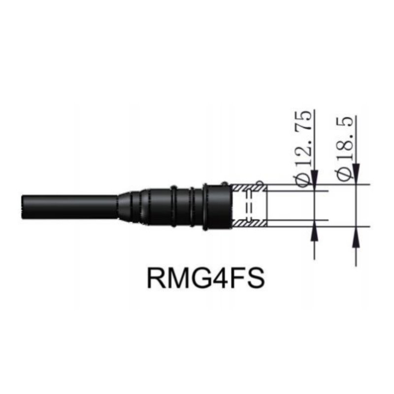 HYSF RMG4FS Underwater Inline Female Connector – RM Series 4 Contacts Subsea Cable Connector