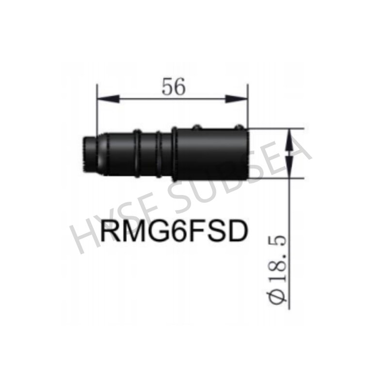 HYSF HRMG6FSD RM Series Subsea Female Receptacle – 6‑Contact Bulkhead Mount, 6000m Depth Rating